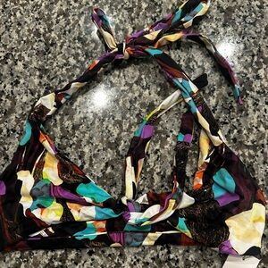 Multicolor Halter Bikini Top